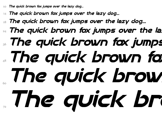 Chromia font waterfall